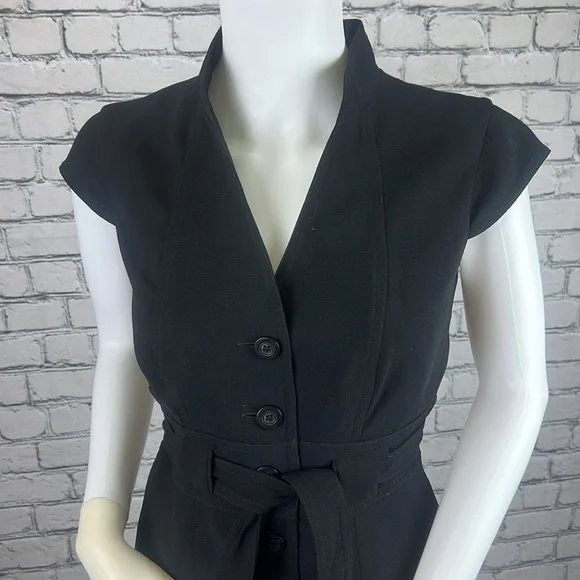 Calvin Klein Shift Dress - Button Up with Wrap Tie - Picture 2 of 6